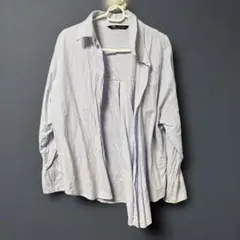 ZARA ストライプ 長袖シャツ L