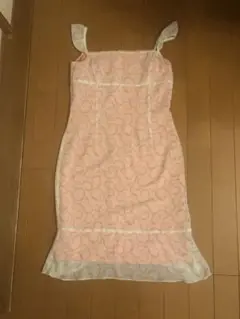 ピンキーガールズ　ひざ丈ノースリーブワンピース　S