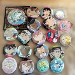 缶バッジ　コナン　サンリオ　ワンピース