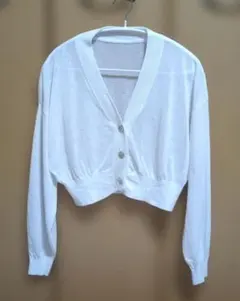 GRL ショート丈シアーニットカーディガン [sm112] オフホワイト　F