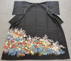 専用 ご予約 黒留袖 本加賀友禅 松下信幸作 菊に鳥 未仕立て 在庫保管