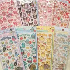 ボンボンドロップシール　サンリオ　8個セット　(はぴだんぶい)
