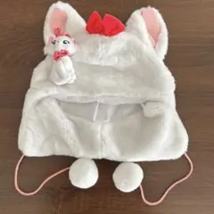 ✨希少❣️汎用うさぎ まるかぶりキャップ ホワイト ぼうし❣️ - メルカリ