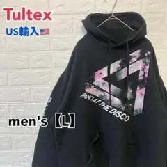 ●D302【US輸入】タルテックス スウェットパーカー ブラック系 メンズ【L】