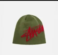 stussy SKULLCAP BRUSHED OUT STOCK カーキ