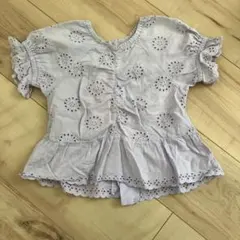 アプレレクール　半袖　パンチングブラウス　90センチ