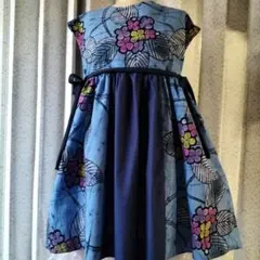 浴衣リメイク短めチュニック