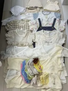 ベビー服10着+帽子3点+靴下10足（サイズは画像に記載あり)