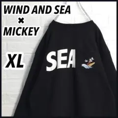 【希少XL】ウィンダンシー×ディズニー ミッキー ポケット スウェット 黒