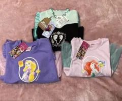 【新品タグ付】ディズニー プリンセス ロンT 3枚セット 90cm アナ雪 他