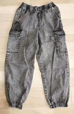 GU キッズグレー カーゴパンツМ