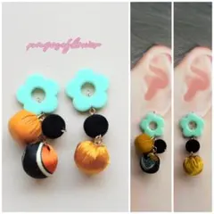 No.7* お花とボールのポップピアス/イヤリング