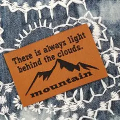 タグ*12枚*MOUNTAIN*革タグ風*布タグ*リメイクにも