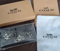 【新品未使用品】COACH長財布　ミッキーコラボ　バイク