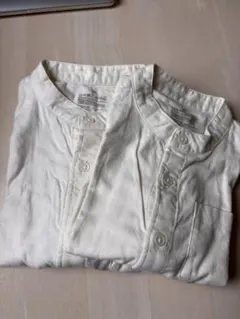 無印良品バンドカラースタンドカラー長袖シャツ 120と100