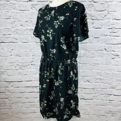 freegia　ワンピース　黒　花柄　サイズF 471