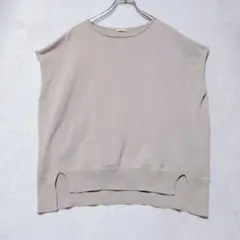 イエナ ワイドニット 半袖 スリット ベージュ（F） ゆったり