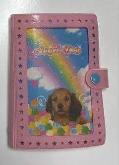 【平成レトロ】ピンクのシール帳　ミニチュアダックス