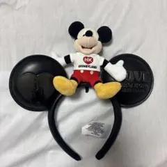 香港ディズニーランド限定 ミッキー カチューシャ ぬいぐるみ付き