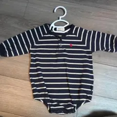 Polo Baby ストライプロンパース 70