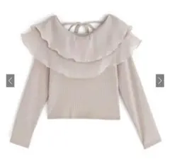 ❤︎GRL❤︎ 2wayシアーダブルフリルカラートップス[gf41] タグ付き