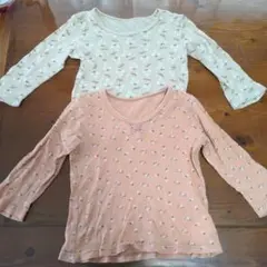 花柄長袖シャツ2枚セット95