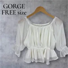 GORGE オフショルダー ブラウス ホワイト FREEのサムネイル