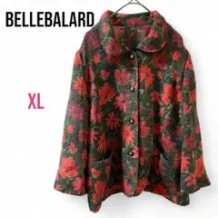 【BELLEBALARD】 花柄ジャケット オシャレ かわいい XLサイズ 美品