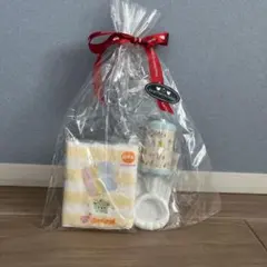 新品未使用⭐︎赤ちゃんの城　日本製 ストライプタオルとラトルセット