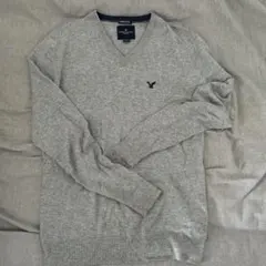 AMERICAN EAGLE OUTFITTERS グレー Vネックセーター