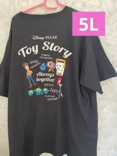 ピクサー トイストーリー5 キャラ集合 半袖tシャツ チャコール 5Lのサムネイル