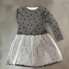 maarook グレー ドット柄 ワンピース