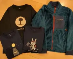 mont-bell 150サイズ Tシャツとフリース 4点セット