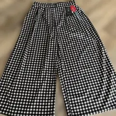 (^-^)新品*ギンガムチェック*ワイドパンツL size*