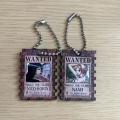 ONE PIECE ロビン＆ナミ 手配書 キーホルダー2点セット