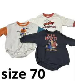 BREEZE ロンパース3点セット 70