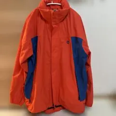 【美品】Timberland マウンテンパーカー L/G オレンジ/ブルー