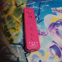 ジャンク。ピンク Wiiリモコンモーションプラス ウィーUアダプター