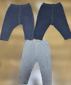 ユニクロレギンスパンツ　３枚セット　80