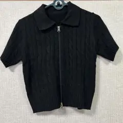 【新品】半袖ニット黒