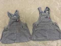 中古品⭐︎ミキハウス⭐︎ジャンパースカー⭐︎サイズ80-90⭐︎2着売り※1枚売りも可