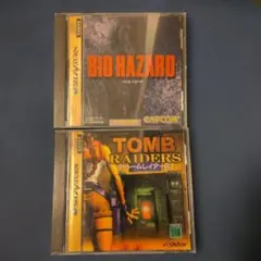 セガサターン　バイオハザード　トゥームレイダース　セット