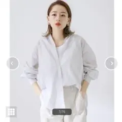 《美品》24ssアーバンリサーチサニーレーベルエアリーコットンストライプシャツ