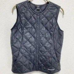 mont-bell ブラック キルティングベスト S モンベル