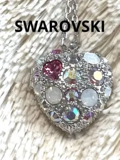 スワロフスキー　ロケットハートネックレス