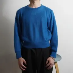 GIVENCHY ウールニットセーター モヘア混 短丈 水色/HW22のサムネイル