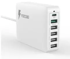 60W USB急速充電器 6ポート PD充電器