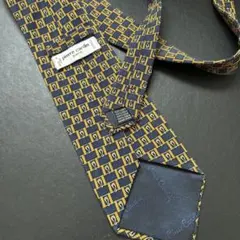 Pierre Cardin 幾何学模様 ネクタイ　ネイビー