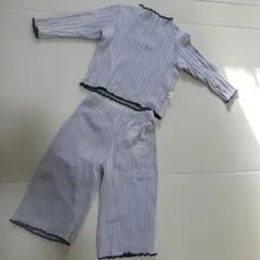 韓国子供服　リブ編み　フリル　上下セット セットアップ　ベビー　キッズ　パジャマ