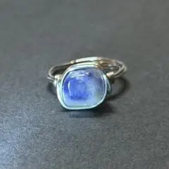 WR685S 天然石 ワイヤーリング デュモルチェライトインクォーツ ⑬